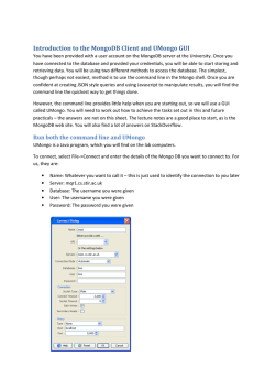 Introduction to the MongoDB Client and UMongo GUI