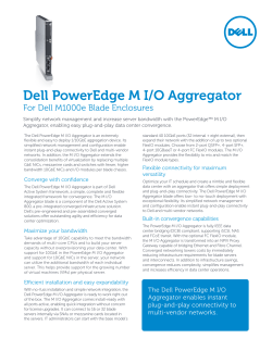 Dell PowerEdge M Server IO Aggregator Spec Sheet