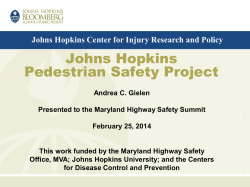 Johns Hopkins Pedestrian Safety Project