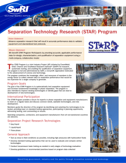 Separation Technology Research (STAR) Program