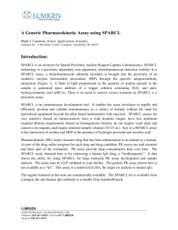 A Generic Pharmacokinetic Assay using SPARCL