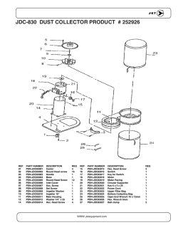JDC-830 DUST COLLECTOR PRODUCT # 252926