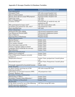 Appendix F: Stronger Families LA Database Variables