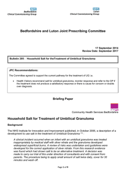 Household Salt for Treatment of Umbilical Granuloma