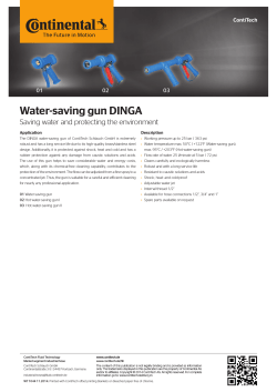 Water-saving gun DINGA - Saving water and