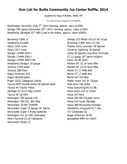 Gun Prize List - Copper City Kings