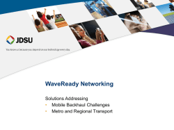 JDSU &ndash; CWDM Wireless Backhaul Application