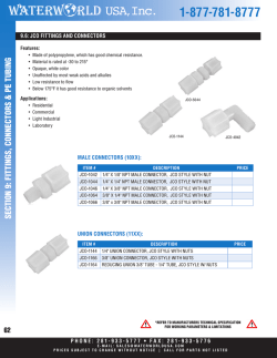 JCO Fittings and Connectors