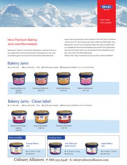 Hero Baking Jams - Culinary Alliances