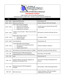 florida section ite 2014 winter workshop preliminary agenda