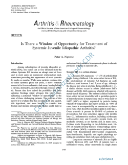 Review: Is There a Window of Opportunity for Treatment of Systemic