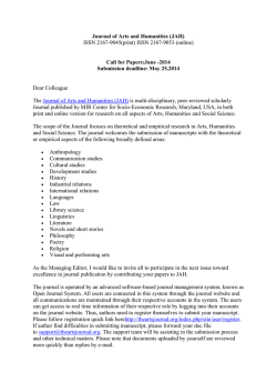 Journal of Arts and Humanities (JAH) ISSN 2167