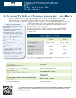 Hobart Undergrad Benefit Highlight Flyer 2014.indd