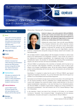 CONNECT – Issue 17 – Autumn 2014 (pdf, 2728 - CEN