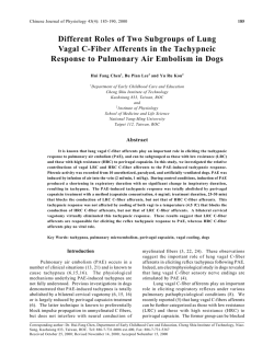 Different Roles of Two Subgroups of Lung Vagal C