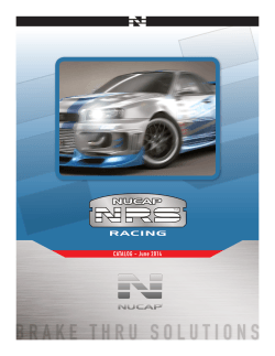 NUCAP NRS Plates Racing Catalog June 6, 2014