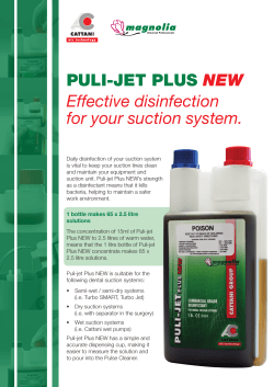 PULI-JET PLUS NEW Effective disinfection for your suction