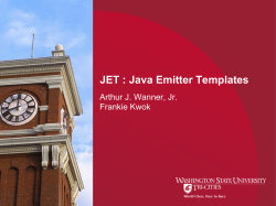 JET : Java Emitter Templates