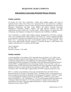 Information Concerning Potential Merger Partners