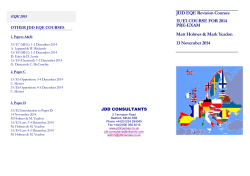 JDD EQE Revision Courses 15/E1 COURSE FOR