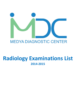 Radiology test list