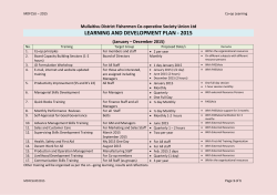 Learning Plan - Mullaitivu District Fishermen Co