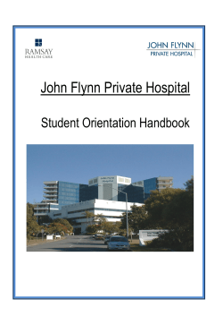 John Flynn Student orientation handbook