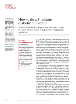 How to do a 3-minute diabetic foot exam