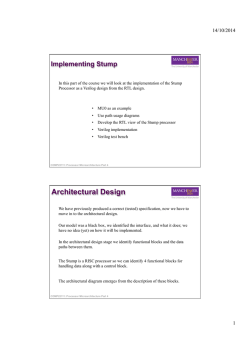 Implementing the control