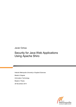 Security for Java Web Applications Using Apache Shiro