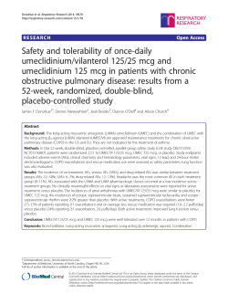 Safety and tolerability of once-daily umeclidinium/vilanterol 125/25