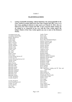 including, without limitation, the named plaintiffs in the Class Action