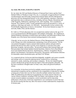 Dr. Jay Joshi BIO - Wellness Center USA, Inc.