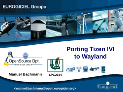 Porting Tizen IVI to Wayland
