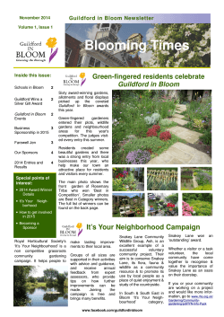 2014 Guildford in Bloom Newsletter.pub