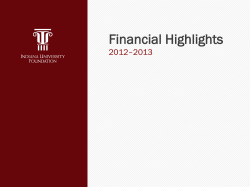 Financial Highlights - Indiana University Foundation