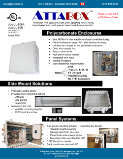 Attabox NEMA Rated Enclosure Product Catalog