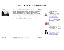 ICX. CA LAND LISTINGS AS OF OCTOBER 24, 2014