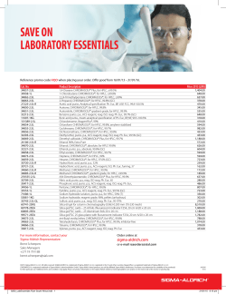 Laboratory Essentials Promo HQO - Sigma