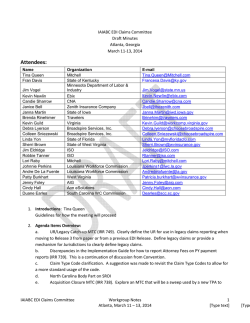 March 11 - 13, 2014 - Draft Minutes