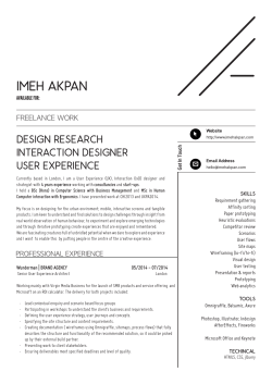My CV - Imeh Akpan