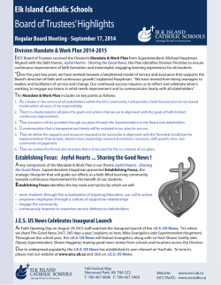 FINAL EICS Board Highlights Sept 2014