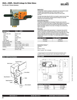Johnson Controls UGLK.../UGSP... Retrofit Linkage for Globe Valves