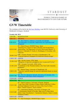 GVW Timetable - University of Strathclyde