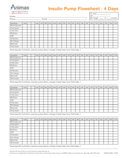 Download the Insulin Pump Flowsheet: 4 Days
