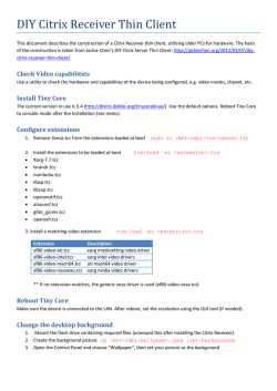 DIY Citrix Receiver Thin Client