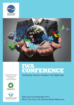IWA Conference_November 2014 Melbourne