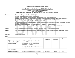 Draft Meeting Notes - Ventura County Community College District
