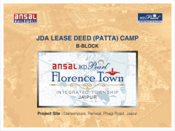 JDA LEASE DEED (PATTA) CAMP - ANSAL JKD Pearl Developers