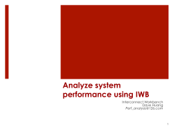 Analyze system performance using IWB